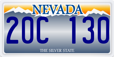 NV license plate 20C130