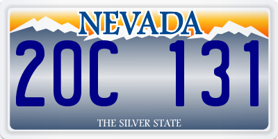 NV license plate 20C131