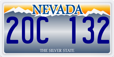 NV license plate 20C132