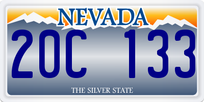 NV license plate 20C133