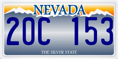 NV license plate 20C153
