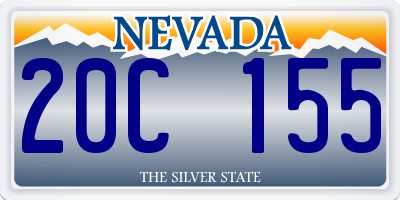 NV license plate 20C155