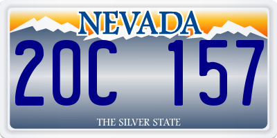 NV license plate 20C157