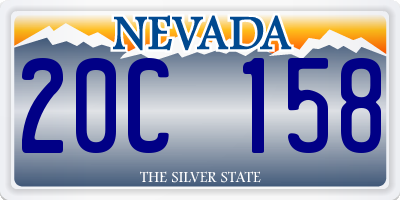 NV license plate 20C158