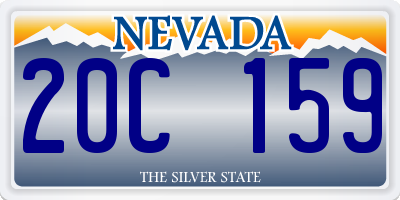 NV license plate 20C159