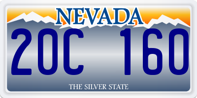 NV license plate 20C160