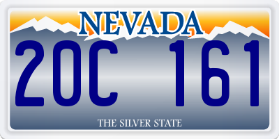 NV license plate 20C161