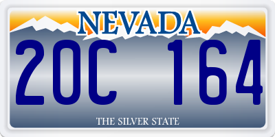 NV license plate 20C164
