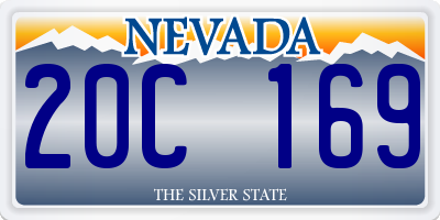 NV license plate 20C169