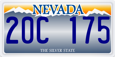 NV license plate 20C175