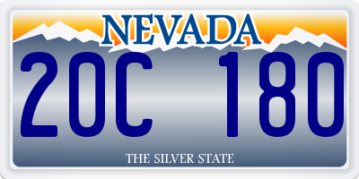 NV license plate 20C180