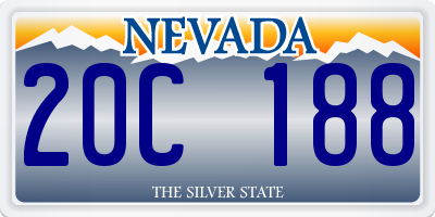 NV license plate 20C188