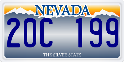 NV license plate 20C199