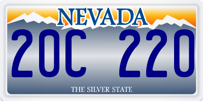 NV license plate 20C220