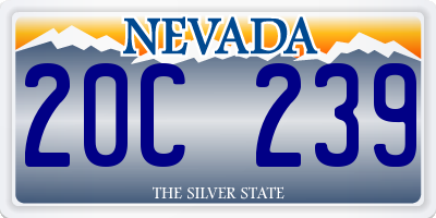 NV license plate 20C239