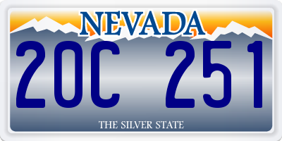 NV license plate 20C251