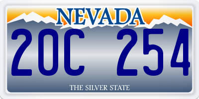 NV license plate 20C254