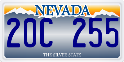 NV license plate 20C255