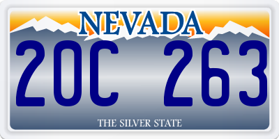 NV license plate 20C263