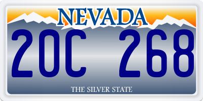 NV license plate 20C268