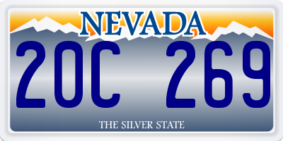 NV license plate 20C269