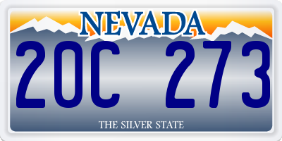 NV license plate 20C273