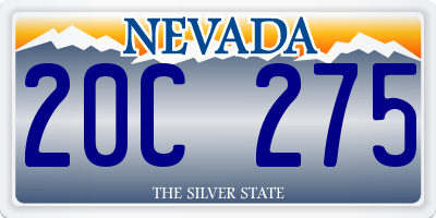 NV license plate 20C275