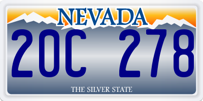 NV license plate 20C278