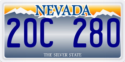 NV license plate 20C280