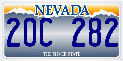 NV license plate 20C282