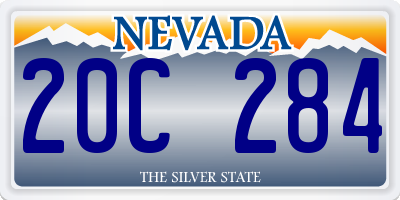 NV license plate 20C284