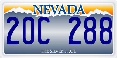 NV license plate 20C288