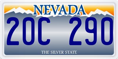 NV license plate 20C290