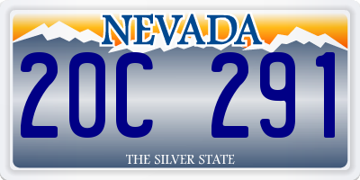 NV license plate 20C291