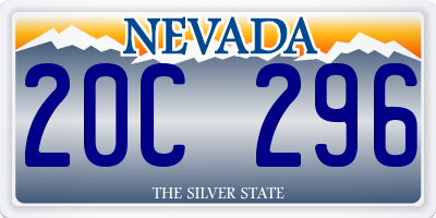 NV license plate 20C296