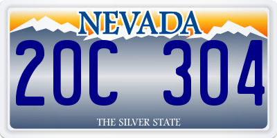 NV license plate 20C304