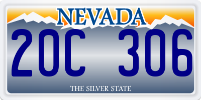 NV license plate 20C306