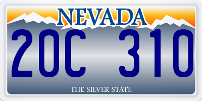 NV license plate 20C310