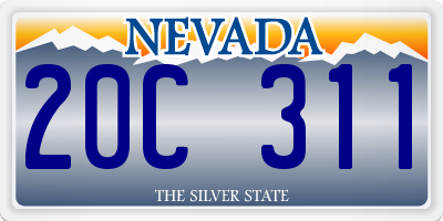 NV license plate 20C311