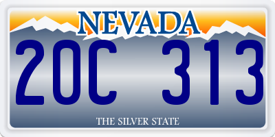 NV license plate 20C313