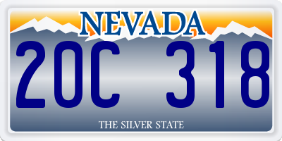 NV license plate 20C318