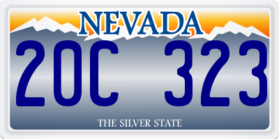 NV license plate 20C323