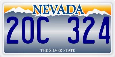 NV license plate 20C324