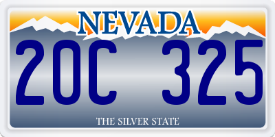 NV license plate 20C325