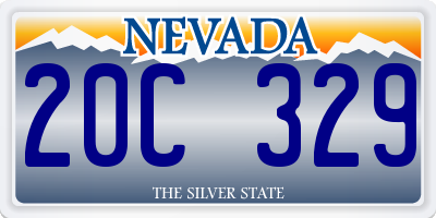 NV license plate 20C329