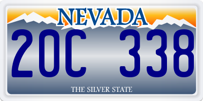 NV license plate 20C338