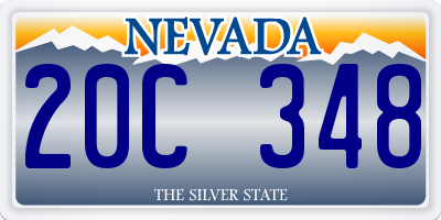 NV license plate 20C348