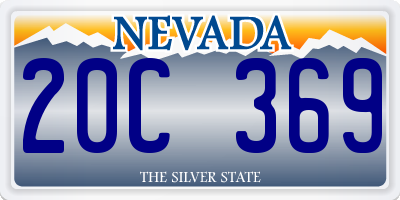 NV license plate 20C369