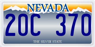 NV license plate 20C370