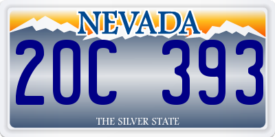 NV license plate 20C393